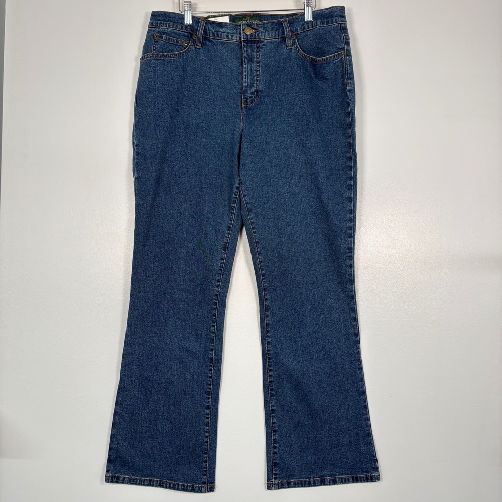 Lauren Ralph Lauren Womens Jeans 14 Blue Stanton Slimming‎ Classic Bootcut NWT